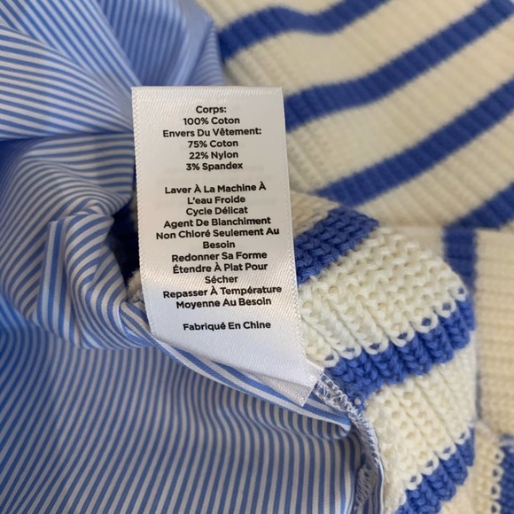 Talbots white and blue striped sweater NWT size Medium - Picture 10 of 10
